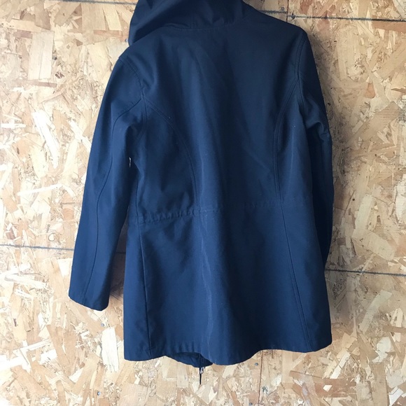 Mens Free Tech Large zip up hooded black light weight coat - Picture 2 of 3